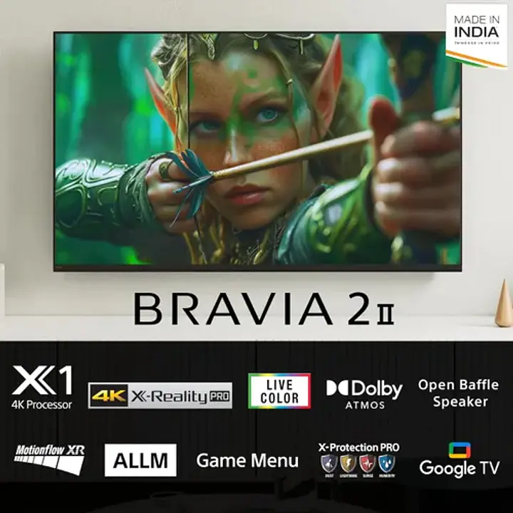 Sony BRAVIA 2M2 Series 108 cm (43 Inch) 4K Ultra HD LED Google TV - 4K Processor X1, HDR10/HLG, Dolby™ Atmos, Chromecast Built-In, K-43S22M2 - Master