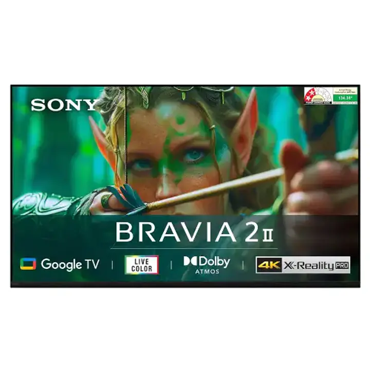 Sony BRAVIA 2M2 Series 108 cm (43 Inch) 4K Ultra HD LED Google TV - 4K Processor X1, HDR10/HLG, Dolby™ Atmos, Chromecast Built-In, K-43S22M2 - Master