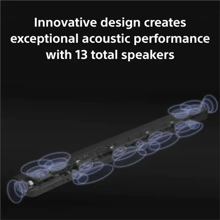 Sony Bravia Theatre Bar 9 with Bluetooth coonectivity, Wall Mountable, 360 Spatial Sound Mapping, IMAX, Dolby Atmos/DTSx Premium (Black) - Master