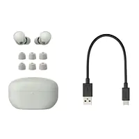 Sony WF-1000XM5 Truly Wireless Earbuds with HD Noise Cancellation, 3-minute Quick Charge, 24 Hours Battery Life, High-Res Audio (Silver) - Master