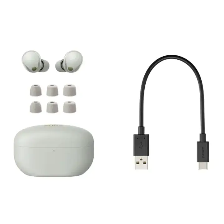 Sony WF-1000XM5 Truly Wireless Earbuds with HD Noise Cancellation, 3-minute Quick Charge, 24 Hours Battery Life, High-Res Audio (Silver) - Master