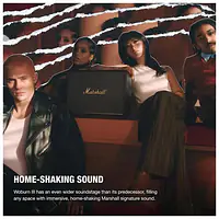 Marshall Woburn III Home Speaker | Wired Connectivity with HDMI Input | Bluetooth 5.2 | RCA & 3.5mm Input | Premium Audio for Home Entertainment (Brown) - Master