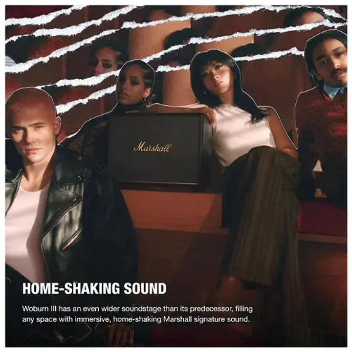 Marshall Woburn III Home Speaker | Wired Connectivity with HDMI Input | Bluetooth 5.2 | RCA & 3.5mm Input | Premium Audio for Home Entertainment (Brown) - Master