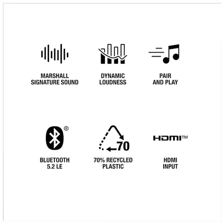 Marshall Woburn III Home Speaker | Wired Connectivity with HDMI Input | Bluetooth 5.2 | RCA & 3.5mm Input | Premium Audio for Home Entertainment (Brown) - Master